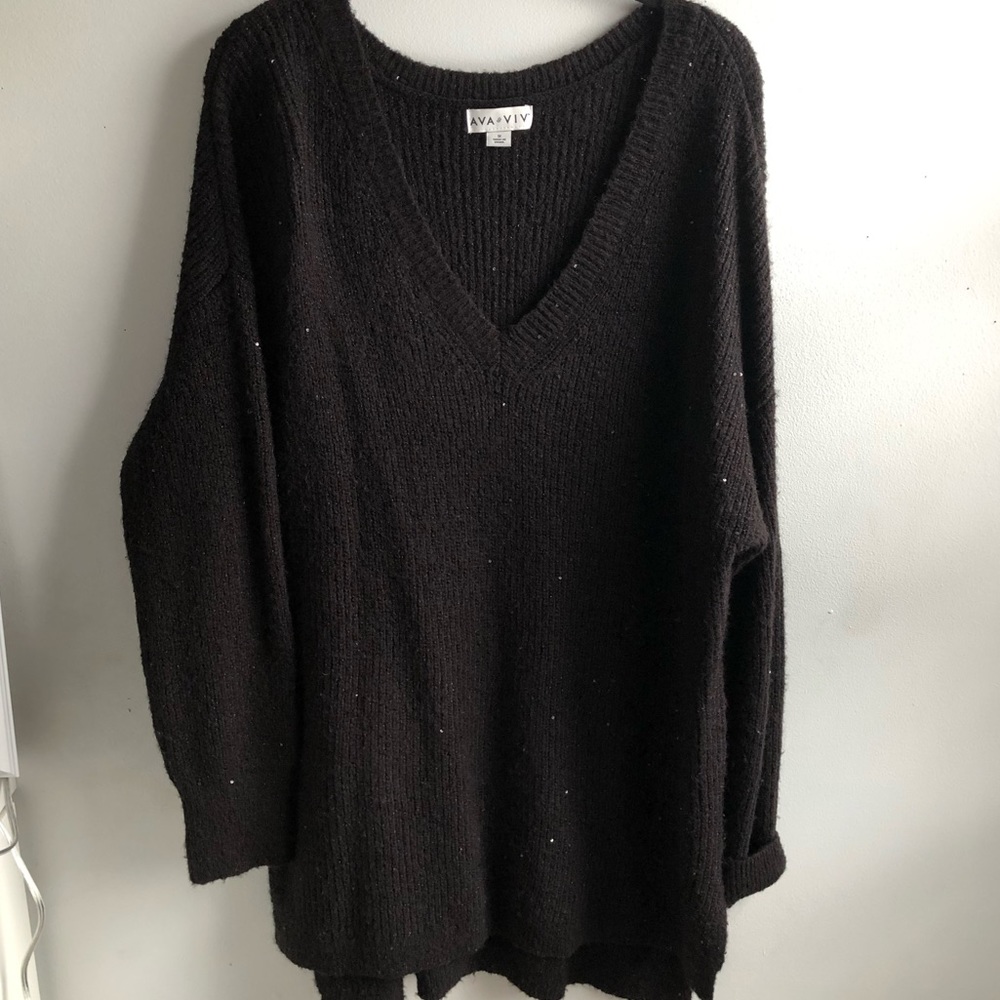 Black Sparkly Sweater Dress